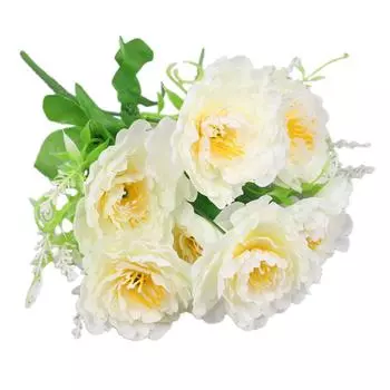 7 головок шелковых пионов, букет искусственных цветов, свадебный дом, гостиная, осенний декор, искусственные цветы для самостоятельного изготовления композиций темно-розовый