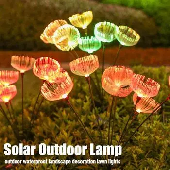 7 головок солнечный свет медузы RGB садовая декоративная лампа уличное ландшафтное освещение лужайки для украшения двора и вечеринки 1PC-6 Head