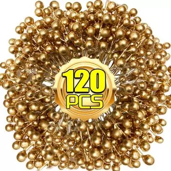 7 Head Christmas Artificial Red Berries Stems Branch Holly Berry Fake Flower DIY Wreath Xmas Tree New Year Party Home Decoration 1pc