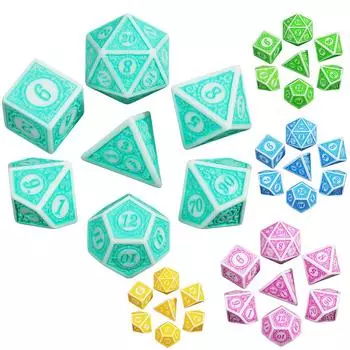 7 игральных кубиков 16 мм-20 мм набор кубиков для настольных игр / обучение математике вечерние аксессуары набор многосторонних кубиков