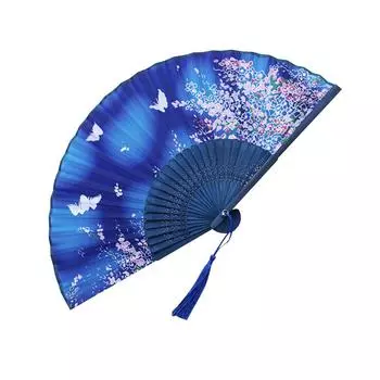7 Inch Folding Fan Chinese Style Small Fan Cheongsam Props Ancient Fan Chinoiserie Retro Cloth Fan With Wooden CRAFT DECOR