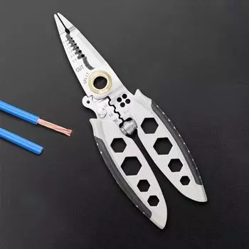 7 Inch Multipurpose Wire Stripper Professional Electrician Wire Crimper Pliers For Wire Stripping Cable Cutters Clamp Hand Tool