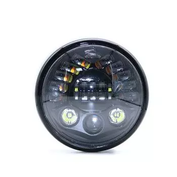 7 Inch Round LED Headlight with Headlight Shell Housing Hi/Lo Beam Projector Motor 7 Round Headlamp
