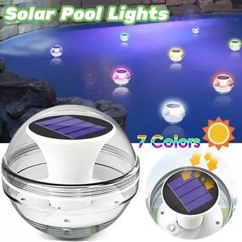 7 изменяющих цвет солнечных плавающих светильников для бассейна RGB светильники для бассейна IP65 водонепроницаемый светодиодный ночник для бассейна