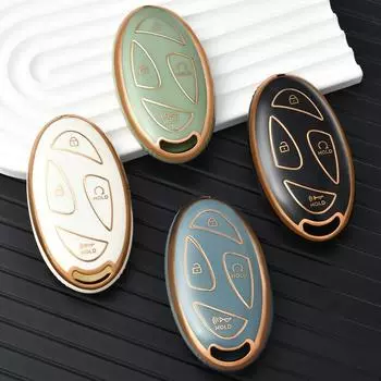 7 кнопок новый чехол для автомобильного пульта дистанционного ключа TPU чехол для Hyundai Ioniq 6 Grandeur GN7 Kona 2023 защитный чехол для автомобильного ключа золотой край