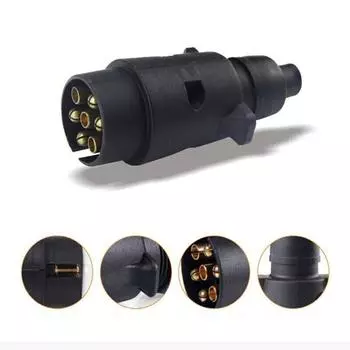 7-контактный круглый пластиковый разъем для прицепа RV 12 В, стандартная автомобильная розетка, автомобильные запасные части