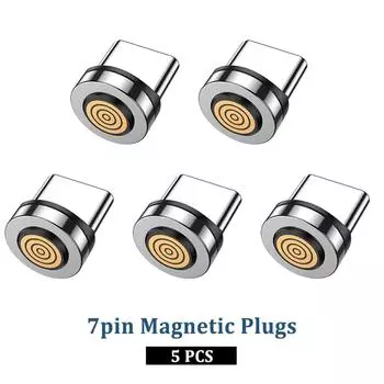 7-контактный магнитный наконечник, магнитный кабель типа C, микро-USB, магнитная сменная часть, быстрая зарядка, магнитные наконечники для адаптера iPhone 1pcs/ for Micro как