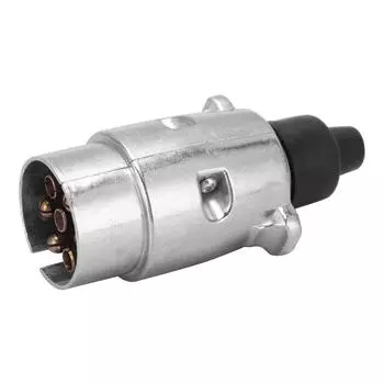 7-контактный металлический штекер 12N 12V резиновый универсальный для стандартных прицепов караванов грузовиков лодок