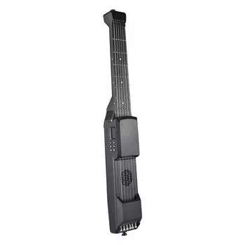 7 ладов Smart Electric Guitar Бесшумная практика Цифровой тюнер Функция метронома Карманный портативный Folk чёрный