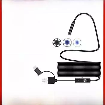 7-миллиметровый 3-в-1 HD Android-эндоскоп: Микрокамера для ремонта автомобиля и трубопровода кондиционера 1m Flexible Cable