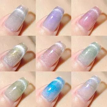 7 мл магнитный гель-лак для кошек, желейный цвет, блестящий гель для кошачьих глаз, замачиваемый УФ-гель для дизайна ногтей, розовый полуперманентный лак для ногтей