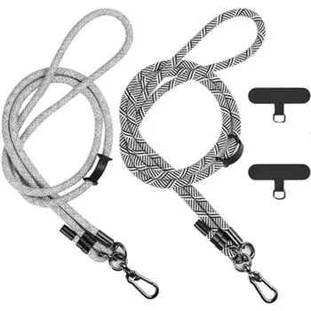 7 мм 150 см длина регулируемый телефон шнурок для улицы универсальный чехол через плечо карта шейный шнур клипса повесить анти-потеряющийся ремешок на запястье подвеска серый