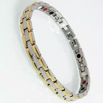 7 мм браслеты из нержавеющей стали розового золота для женщин, энергетические биомагнитные мужские браслеты для девочек, женщин, мальчиков, ювелирные изделия, аксессуары 17CM серебряный