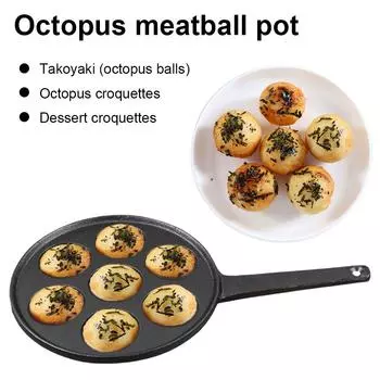 7 отверстий Takoyaki Grill Pan Plate Antistick Octopus Ball Maker Takoyaki Maker Home Cooking Формы для выпечки Mold Tray Кухонные гаджеты Poland