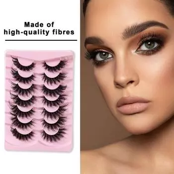 7 пар/компл. накладные ресницы естественный вид 3D тонкие вьющиеся пушистые грязные волосы из искусственной норки многоразовые женские накладные ресницы инструменты для макияжа для вечеринки чёрный