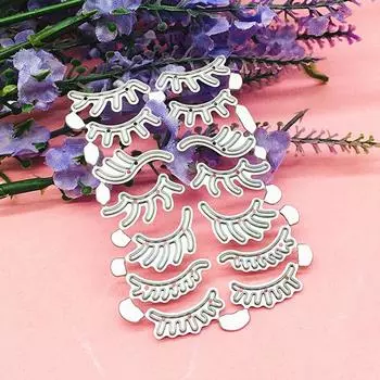 7 пар накладных ресниц, металлические трафареты для резки, штампы для тиснения для изготовления карт, декор, трафарет для скрапбукинга