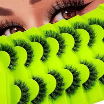 7 пар натуральных длинных накладных ресниц, густые пушистые ресницы, 3D норковые ресницы, косметический инструмент Style 2