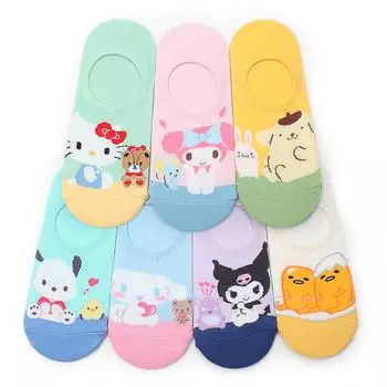 (7 пар) Официально лицензированные носки Sanrio Hello kitty my melody cinnamoroll JD17 M