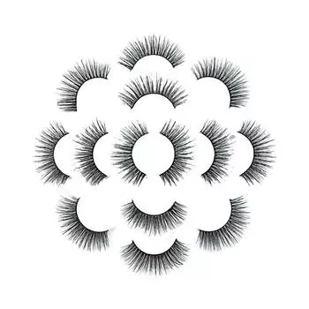 7 пар роскошных 6D накладных ресниц в полоску, длинные натуральные вечерние ресницы чёрный