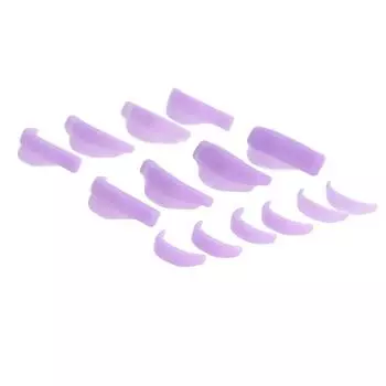 7 пар силиконовых щипцов для завивки ресниц, многоразовые подушечки для подтяжки ресниц, разные размеры, для салонов красоты фиолетовый