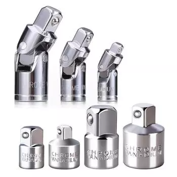 7 Pcs Bendable Socket Wrench Set CRV Steel Socket Converter Durable Universal Joint Socket Auto