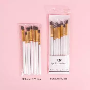 7 PCs Horse Hair Eye Shadow Kit Makeup Brush Makeup Eye Blending Brush Eye Shadow Brush Portable Makeup Tools Full Little Horse Hair Platinum 7 horse hair brush