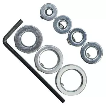 7 Piece Drill Bit Depth Limiters Stops Set For Precise Boring In Woodworking And DIY Projects Carbon Steel Construction