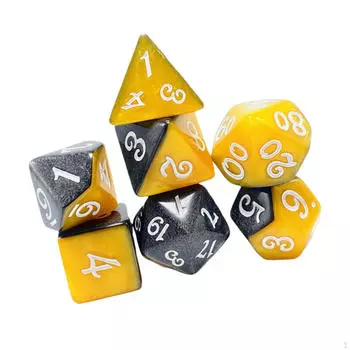 Набор из 7 игральных костей, многогранные, принадлежности для вечеринок Violet red