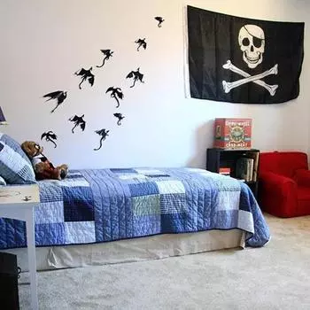 7 Pieces/Lot Children s Room Bedroom Dainosaur 3D Wall Decal Decoration Wall Decal