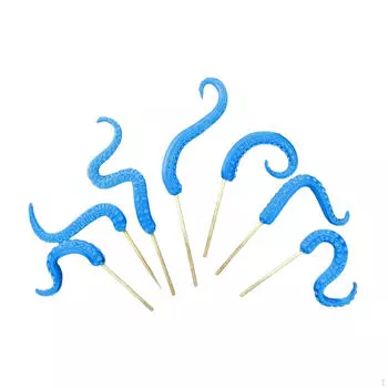 7 Pieces Octopus Tentacle Plant Stakes Garden Flowerpot Decor Weatherproof Resin Lover чёрный