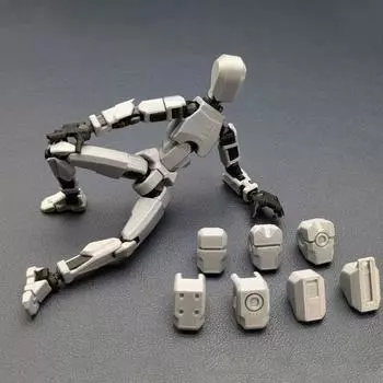 7 подвижных кукольных голов, 3D-печатная голова робота-титана, подвижная подставка, подходит для коллекции, настольные украшения