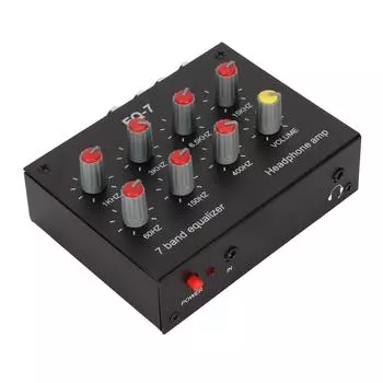 7-полосный эквалайзер RCA Вход Выход Регулируемая громкость 2-канальный автомобильный эквалайзер EQ Автомобильные наушники US Plug