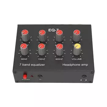 7-полосный звуковой эквалайзер RCA выход вход 3,5 мм интерфейс двухканальный цифровой эквалайзер для автомобилей UK Plug