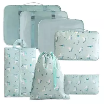 7 предметов Дорожная сумка Unicorn Storage для деловых поездок Удобная обувная коробка Тип набора, Выкройка, Сумка, Путешествия, Поездки, Товары, Женская сумка,