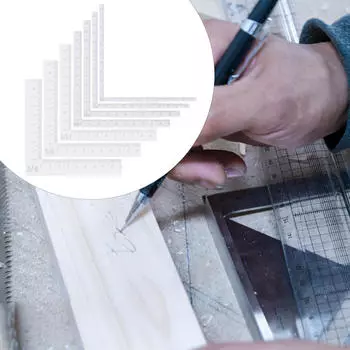 7 предметов позиционирования угловых инструментов для рукоделия прозрачные градуированные точные 90 0.5mm