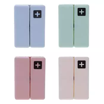 7 ячеек, прямоугольные футляры для таблеток и витаминов, портативный инструмент для домашнего хранения синий