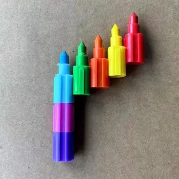 7-секционные блоки мелков для сращивания - масляная пастель Creative Assemble, 7 цветов Single 7-color crayon