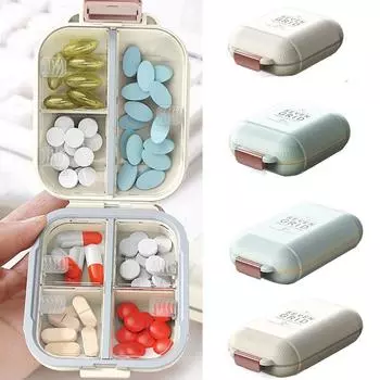 7-секционный небольшой контейнер для таблеток, портативный контейнер для таблеток, прочный компактный держатель для лекарств, домашний S белый