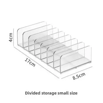 7-секционный ящик для хранения теней для век, разделитель, подставка для показа, вертикальный прозрачный ящик для хранения румян, пудры для макияжа, настольный органайзер, полка для хранения 17*8.5*4cm прозрачный