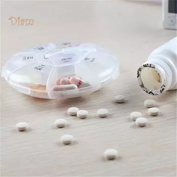 7 сеток портативный еженедельный контейнер для хранения таблеток кейс контейнер мини-органайзер для лекарств one size