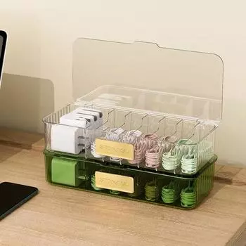 7 сеток. Удобная линейная коробка USB. Экономит место. Легко классифицируется. Держите в порядке. чёрный