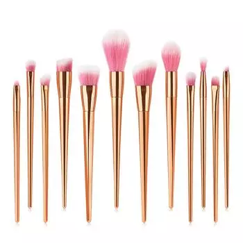 7 шт/12 шт косметические кисти розовое золото длинный тюбик кисточка для макияжа костюм 7pcs/set