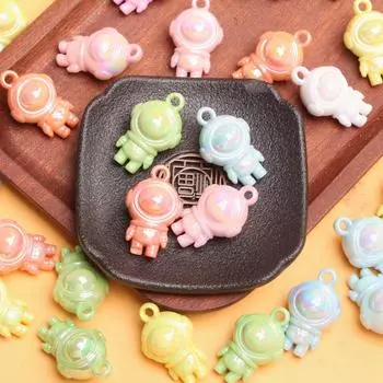 7 шт 20*32,5 мм модные акриловые бусины астронавт DIY ожерелье браслет ювелирные изделия аксессуары оранжевый