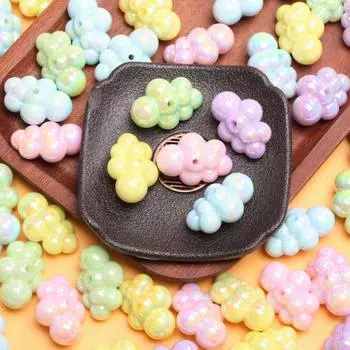 7 шт. 20,3*29,2 мм модные акриловые бусины-облака, аксессуары, бусины, сделай сам, ювелирные аксессуары разноцветный