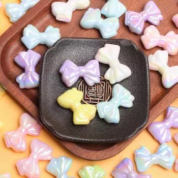 7 шт. 20,6*30 мм акриловые яркие цвета в форме банта свободные бусины DIY материал ручной работы креативные ювелирные аксессуары материал розовый