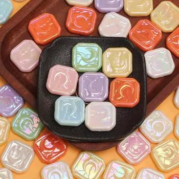 7 шт. 23*22,5 мм модные акриловые бусины «облако и луна», аксессуары для волос «сделай сам», материал ручной работы, изготовление ювелирных изделий оранжевый