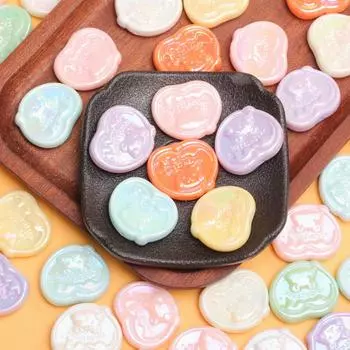 7 шт. 24*28 мм акриловые УФ-цветные покрытия любовь сердце медведь свободные бусины DIY ювелирные аксессуары для изготовления браслетов и сережек белый