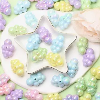 7 шт. 29 мм акриловые модные бусины с виноградом «сделай сам», ювелирные аксессуары, модные акриловые бусины «сделай сам», ювелирные аксессуары разноцветный