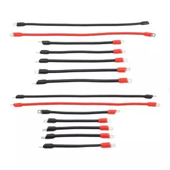 7 шт. 4 калибра аккумуляторных кабелей для гольф-кара, комплект проводов из чистой меди с прочными наконечниками для постоянного тока AC36V48V Go Package 5