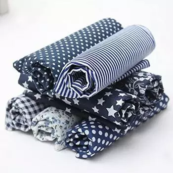7 шт 50*50 см швейная набивная ткань лоскутное шитье хлопковая ткань набор синий